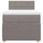 Preview: Boxspringbett mit Matratze Taupe 90x200 cm Stoff