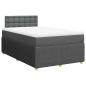 Preview: Boxspringbett mit Matratze Dunkelgrau 120x190 cm Stoff