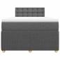 Preview: Boxspringbett mit Matratze Dunkelgrau 120x190 cm Stoff