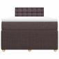 Preview: Boxspringbett mit Matratze Dunkelbraun 120x190 cm Stoff