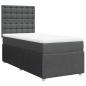 Preview: Boxspringbett mit Matratze Dunkelgrau 90x200 cm Stoff