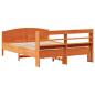 Preview: Massivholzbett ohne Matratze Wachsbraun 150x200 cm Kiefernholz