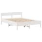 Preview: Massivholzbett ohne Matratze Weiß 150x200 cm Kiefernholz