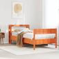 Preview: ARDEBO.de - Massivholzbett ohne Matratze Wachsbraun 90x190 cm Kiefernholz