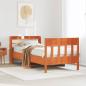Preview: ARDEBO.de - Massivholzbett ohne Matratze Wachsbraun 100x200 Kiefernholz