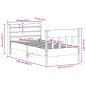 Preview: Massivholzbett ohne Matratze Wachsbraun 100x200 Kiefernholz
