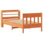 Preview: Massivholzbett ohne Matratze Wachsbraun 100x200 Kiefernholz
