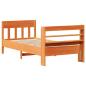 Preview: Massivholzbett ohne Matratze Wachsbraun 100x200 Kiefernholz