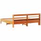 Preview: Massivholzbett ohne Matratze Wachsbraun 180x200 Kiefernholz