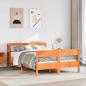 Preview: ARDEBO.de - Massivholzbett ohne Matratze Wachsbraun 140x190 cm Kiefernholz