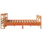 Preview: Massivholzbett ohne Matratze Wachsbraun 140x190 cm Kiefernholz