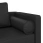 Preview: Chaiselongue mit Kissen Schwarz Kunstleder