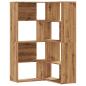Preview: Eck-Bücherregal 4 Etagen Artisan-Eiche 85x85x140 Holzwerkstoff