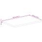 Preview: Tischplatte 40x30x2,5 cm Rechteckig Raues Massivholz Mango