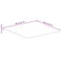 Preview: Tischplatte 80x80x1,5 cm Quadratisch Raues Massivholz Mango