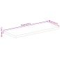 Preview: Tischplatte 70x40x3,8 cm Rechteckig Raues Massivholz Mango