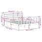 Preview: Bettgestell mit Kopfteil ohne Matratze Wachsbraun 160x200 cm