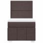 Preview: ARDEBO.de - Boxspringbett mit Matratze Dunkelbraun 100x200 cm Stoff