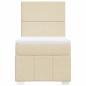 Preview: Boxspringbett mit Matratze Creme 100x200 cm Stoff