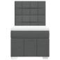 Preview: Boxspringbett mit Matratze Dunkelgrau 100x200 cm Stoff
