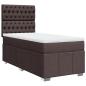 Preview: Boxspringbett mit Matratze Dunkelbraun 100x200 cm Stoff