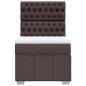 Preview: Boxspringbett mit Matratze Dunkelbraun 100x200 cm Stoff