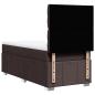Preview: Boxspringbett mit Matratze Dunkelbraun 100x200 cm Stoff