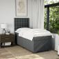 Preview: Boxspringbett mit Matratze Dunkelgrau 100x200 cm Stoff