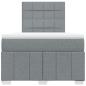 Preview: Boxspringbett mit Matratze Hellgrau 120x190 cm Stoff