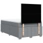 Preview: Boxspringbett mit Matratze Hellgrau 120x190 cm Stoff
