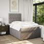 Preview: Boxspringbett mit Matratze Taupe 120x190 cm Stoff