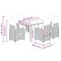 Preview: 7-tlg. Garten-Bistro-Set mit Kissen Braun Poly Rattan