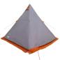 Preview: Tipi-Familienzelt 6 Personen Grau Wasserdicht