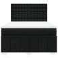 Preview: Boxspringbett mit Matratze Schwarz 140x190 cm Stoff