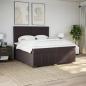 Preview: Boxspringbett mit Matratze Dunkelbraun 200x200 cm Stoff