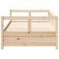 Preview: Tagesbett Natur 80x200 cm Massivholz Kiefer