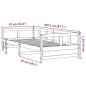 Preview: Tagesbett Natur 80x200 cm Massivholz Kiefer