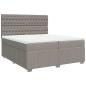 Preview: Boxspringbett mit Matratze Taupe 200x200 cm Stoff