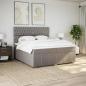 Preview: Boxspringbett mit Matratze Taupe 200x200 cm Stoff