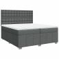 Preview: Boxspringbett mit Matratze Dunkelgrau 200x200 cm Stoff