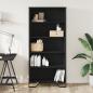 Preview: Bücherregal Schwarz 80x31x169 cm Holzwerkstoff