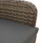 Preview: 11-tlg. Garten-Bistro-Set mit Kissen Grau Poly Rattan