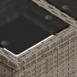 Preview: 2-tlg. Garten-Sofagarnitur mit Kissen Grau Poly Rattan Glas