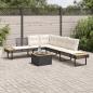 Preview: 2-tlg. Garten-Sofagarnitur mit Kissen Schwarz Poly Rattan