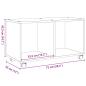 Preview: Rollschrank Braun Eichen-Optik 72x33x42,5 cm Holzwerkstoff