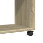 Preview: Beistelltisch mit Rollen Sonoma Eiche 70x35x60 cm Holzwerkstoff