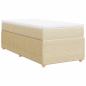 Preview: Boxspringbett mit Matratze Creme 80x200 cm Stoff