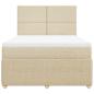 Preview: Boxspringbett mit Matratze Creme 140x200 cm Stoff