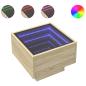Preview: Nachttisch mit Infinity-LED Sonoma-Eiche 40x40x30 cm