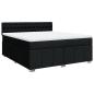 Preview: Boxspringbett mit Matratze Schwarz 180x200 cm Stoff